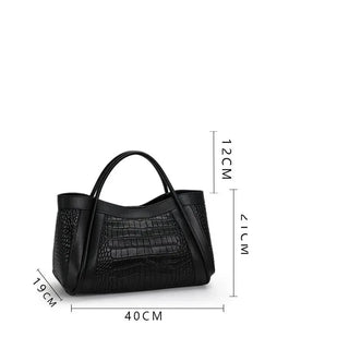 Bolsa Média Couro Legítimo Adriana Croco - Zimmy - Bolsas